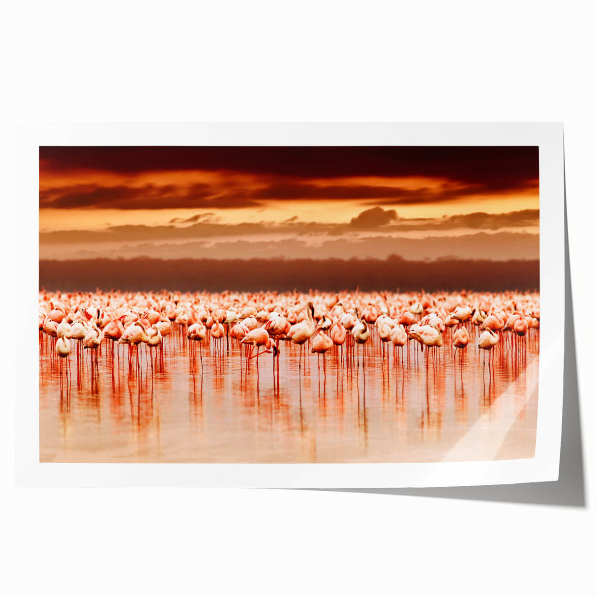 Extra large rolled print of a serene Kenyan landscape with vibrant greenery and soft sky tones.