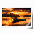 Rolled print of a Mauritius landscape with vibrant green and blue tones, ideal for art wall dining room décor.