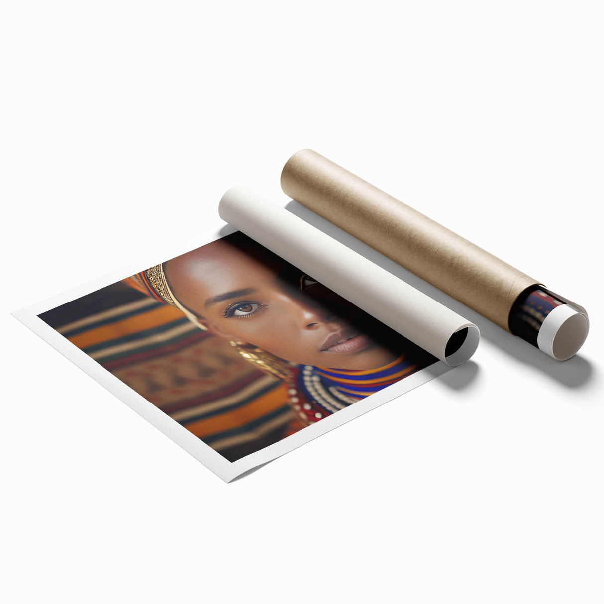 Extra large rolled print of Tanzania scenery with vibrant floral elements, ideal for classy bathroom wall art.