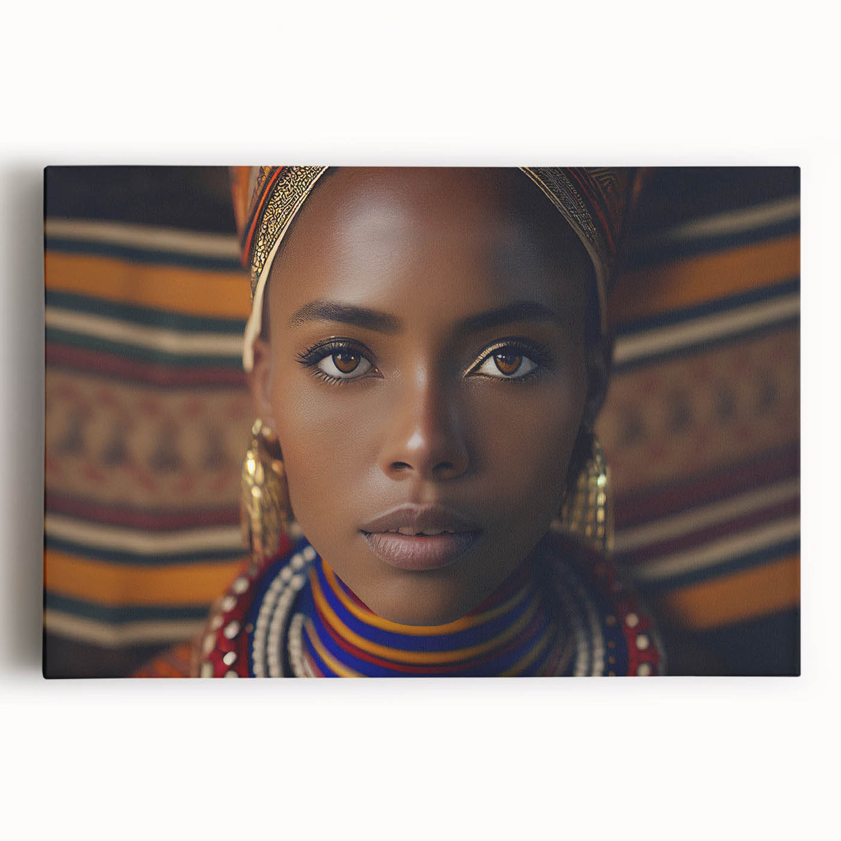 Black and white photograph of Tanzanian scenery on stretched canvas, ideal for kitchen wall art or bedroom decor.