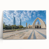 Large black and white canvas of an Asian scenery, ideal for kitchen wall art or bedroom ambiance.