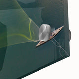 Large abstract wall art depicting a vibrant, colorful Bangladesh scenery on acrylic glass, ideal for dining room decor.