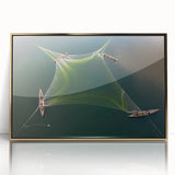 Large acrylic print of a serene Bangladesh landscape in gold frame, ideal for modern art wall decor.