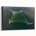 Black and white landscape art painting of a serene Bangladeshi scenery on framed canvas, suitable for bedroom wall decor.