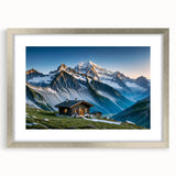 Textured abstract art print featuring muted earth tones, framed in silver, ideal for bedroom wall decor.