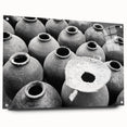 Acrylic print of a Laos landscape in muted earth tones, ideal for dining room decor.
