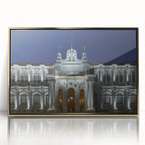 Large art print of a Malaysian landscape in gold and green tones on framed acrylic, suitable for modern art wall decor.