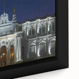 Extra large framed canvas featuring a textured depiction of a Malaysian landscape in vibrant colors.