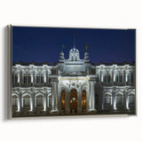 Framed canvas depicting a vintage-style Malaysian landscape in colorful hues.