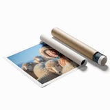 Extra large rolled print of a Mongolian landscape with soft pastel shades, perfect for large living room wall art.