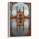 Vintage poster art of a Pakistani landscape on a framed canvas, featuring vibrant colors, ideal for living room decor.