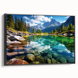 Black and white wall art of Alberta landscape on framed canvas, suitable for bedroom ambiance.