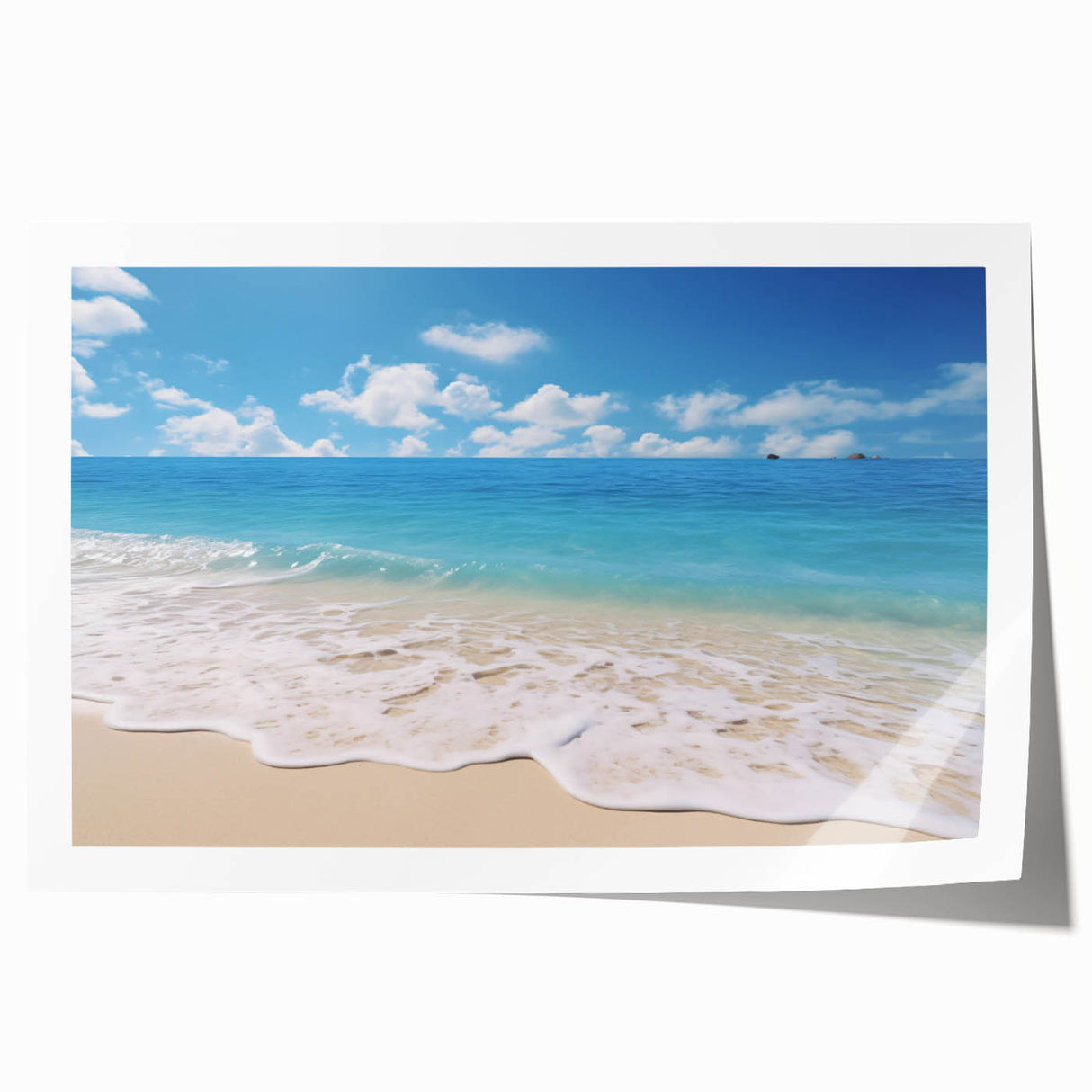 Extra large rolled print of Antigua scenery with vibrant blue and green tones, ideal for art wall dining room.