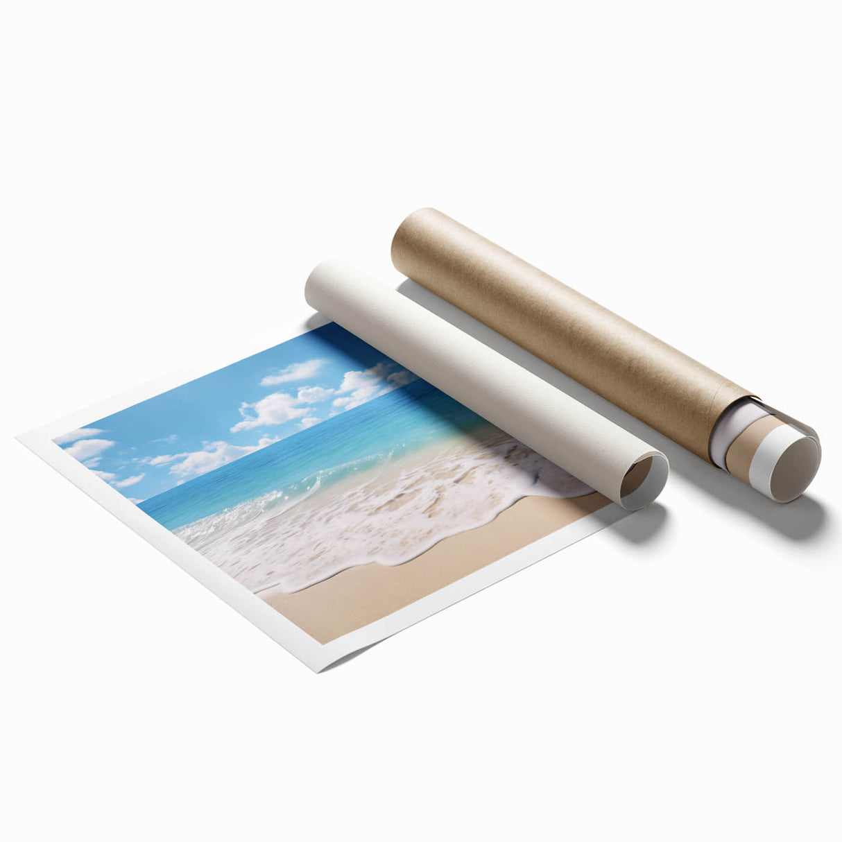 Extra large rolled print of Antigua scenery with vibrant floral elements, ideal for classy bathroom wall art.