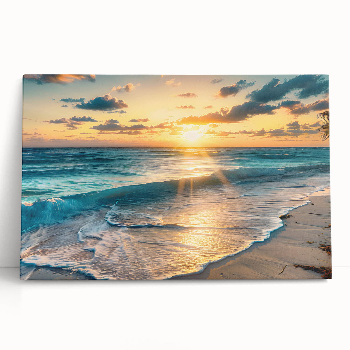 Large black and white photo of the Caribbean Bahamas on stretched canvas, suitable for kitchen wall art.