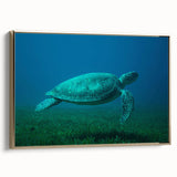 Vintage poster art of a Caribbean scenery on a framed canvas, with a mix of vibrant and muted tones.