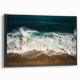 Black and white framed canvas of a vintage Puerto Rican landscape, ideal for bedroom wall decor.