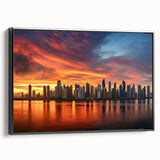 Black and white landscape art painting of Central America, Panama on framed canvas, suitable for bedroom wall decor.