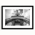 Colorful abstract art print of Paris skyline in vibrant hues on a large textured canvas, ideal for living room decor.