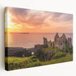 Large canvas print featuring a serene Irish landscape in muted green and blue tones, ideal for kitchen wall art.