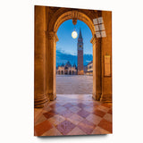 Acrylic print of a large abstract Venice scenery in muted earth tones, ideal for bedroom or dining room art.