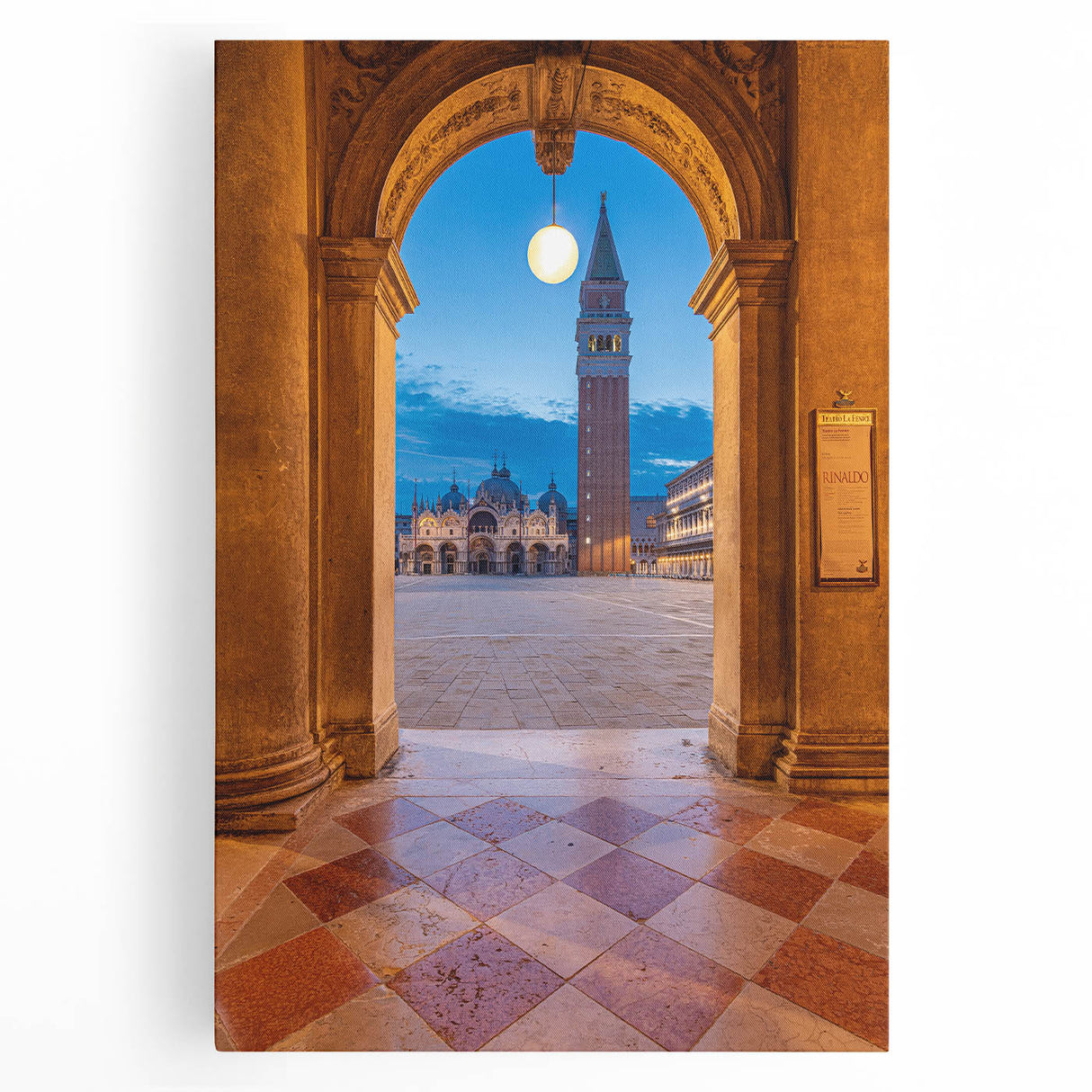Black and white stretched canvas of Venice scenery, ideal for kitchen wall art or bedroom ambiance.