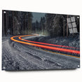 Acrylic print of a European scenery in Latvia, featuring muted earth tones, ideal for dining room art.