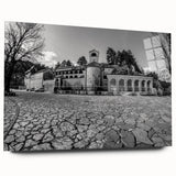 Large abstract wall art of a scenic European landscape in Montenegro, printed on acrylic glass.