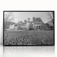 Large abstract wall art depicting a European landscape in Montenegro, with muted earth tones on a framed acrylic.