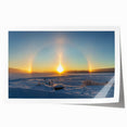Extra large rolled print of a scenic Swedish landscape with vibrant greens and blues, ideal for dining room wall art.
