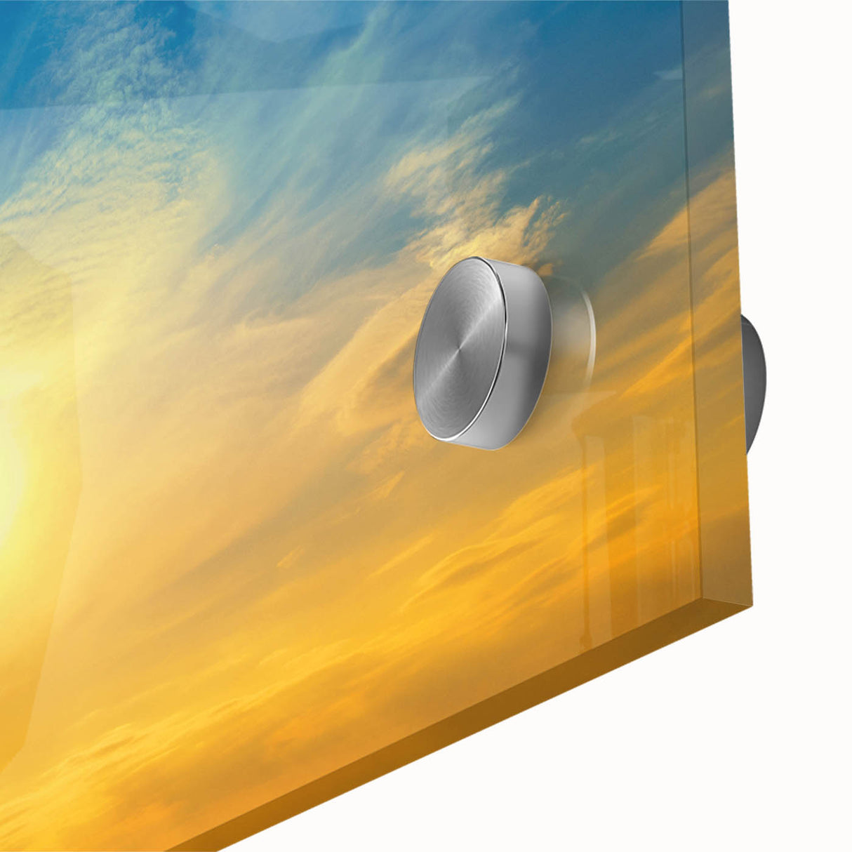 Large abstract wall art featuring a mid-century modernist style of a European scenery in subtle earth tones.