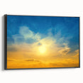 Black and white framed canvas featuring a vintage landscape of a Ukrainian scenery, ideal for bedroom wall decor.