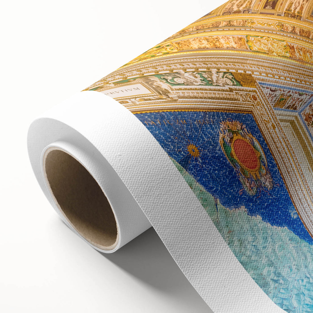 Art Deco poster of the Vatican scenery in muted earth tones on rolled canvas, ideal for nursery wall art.