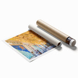 Extra large rolled print of the Vatican scenery with subtle floral accents.