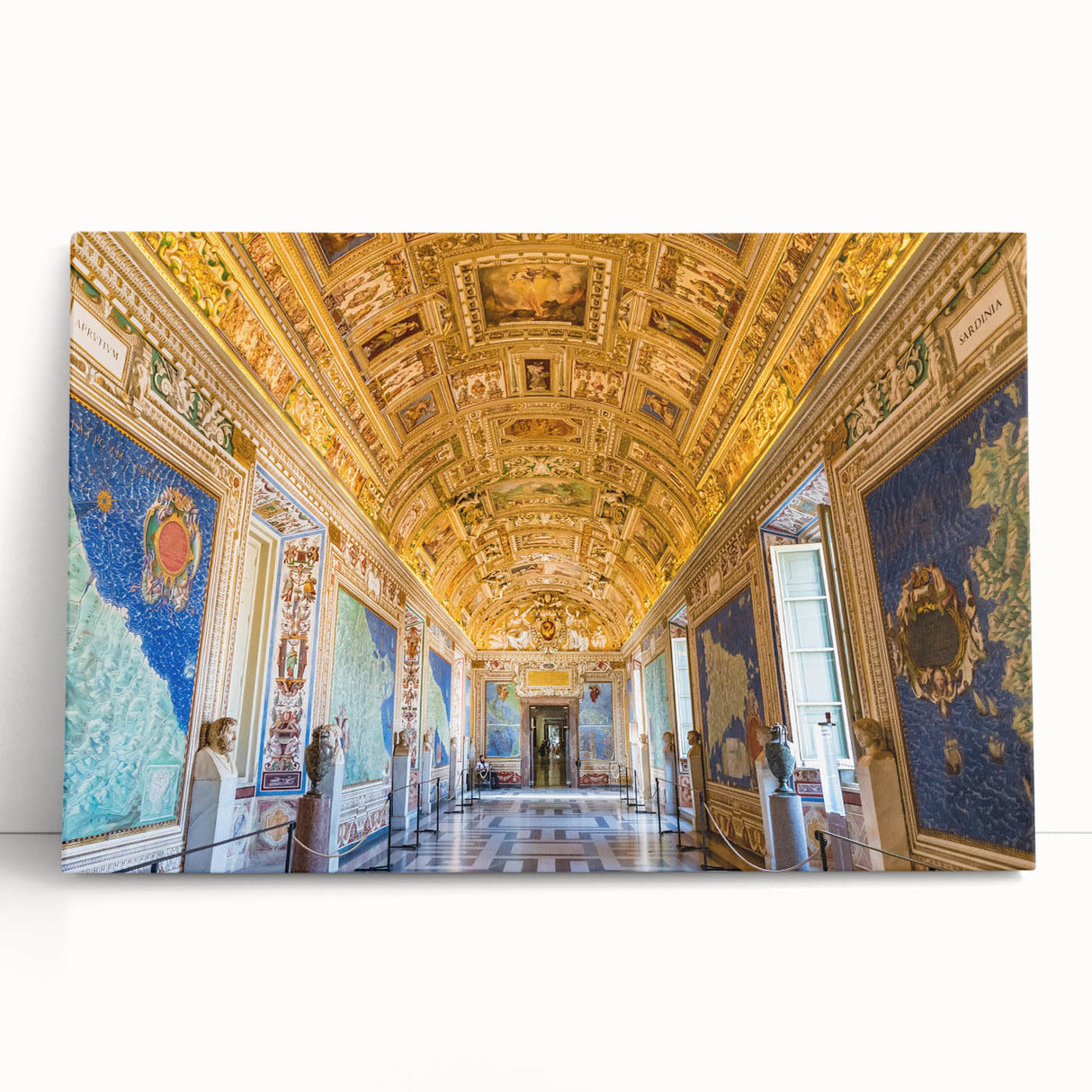 Black and white large art print of the Vatican on stretched canvas, suitable for kitchen or bedroom decor.