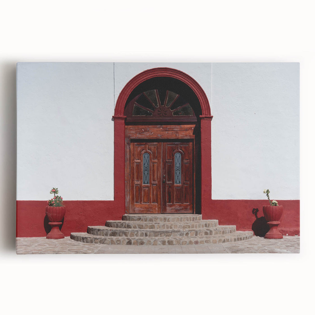 Black and white stretched canvas of Baja California scenery, ideal for kitchen wall art.