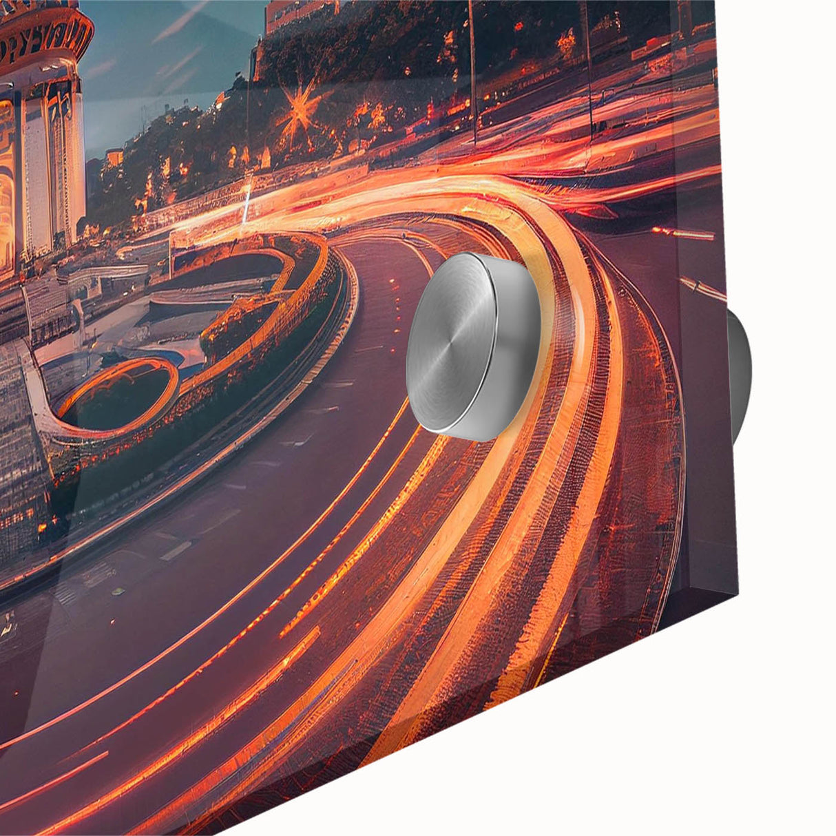 Large abstract wall art of Mexico City in muted earth tones on acrylic glass, ideal for dining room ambiance.