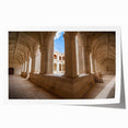Extra large rolled print of Oaxaca scenery with vibrant floral elements, ideal for dining room wall art.