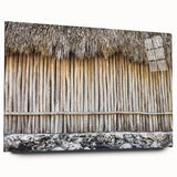 Acrylic print of a large abstract wall art depicting Quintana Roo scenery in blue and green tones.