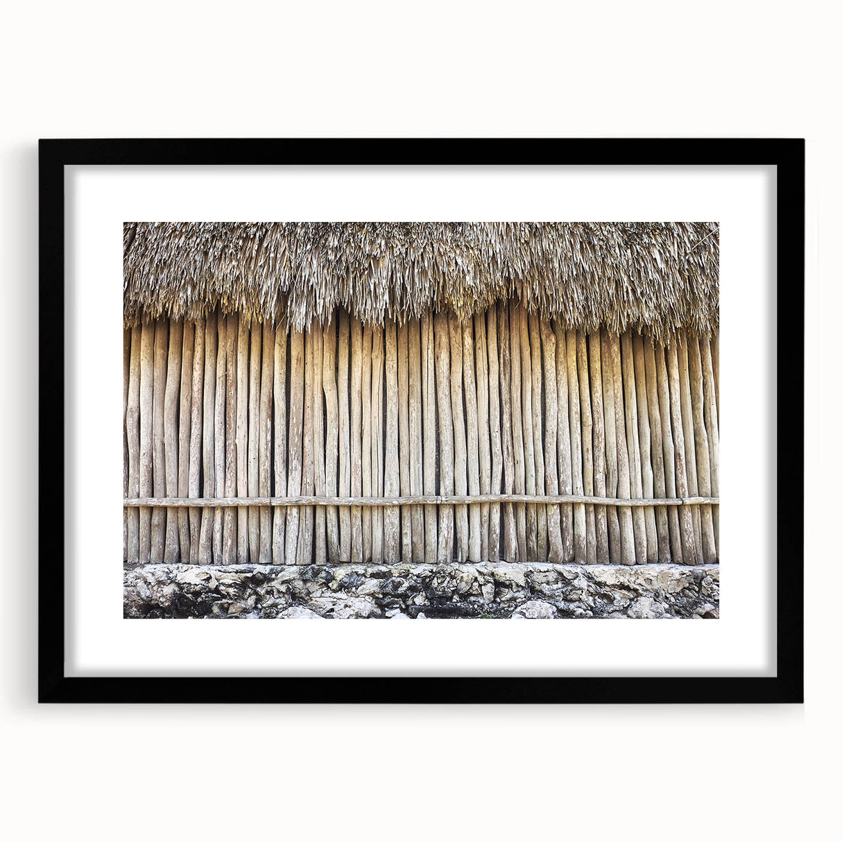 Extra large framed abstract art print featuring textured, colorful imagery of Quintana Roo scenery.