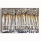 Black and white photo of Quintana Roo scenery on stretched canvas, ideal for kitchen art.