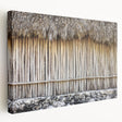 Side view of a stretched canvas featuring a serene Quintana Roo landscape, ideal for kitchen wall art.