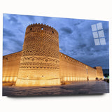 Acrylic print of a large abstract depiction of a Middle Eastern scenery, ideal for bedroom or dining room art.