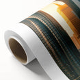 Art deco poster of Qatar scenery on rolled canvas, displaying soft pastel hues, ideal for nursery wall art.