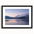 Extra large abstract art print of colorful, textured New Zealand Canterbury scenery on black framed canvas.