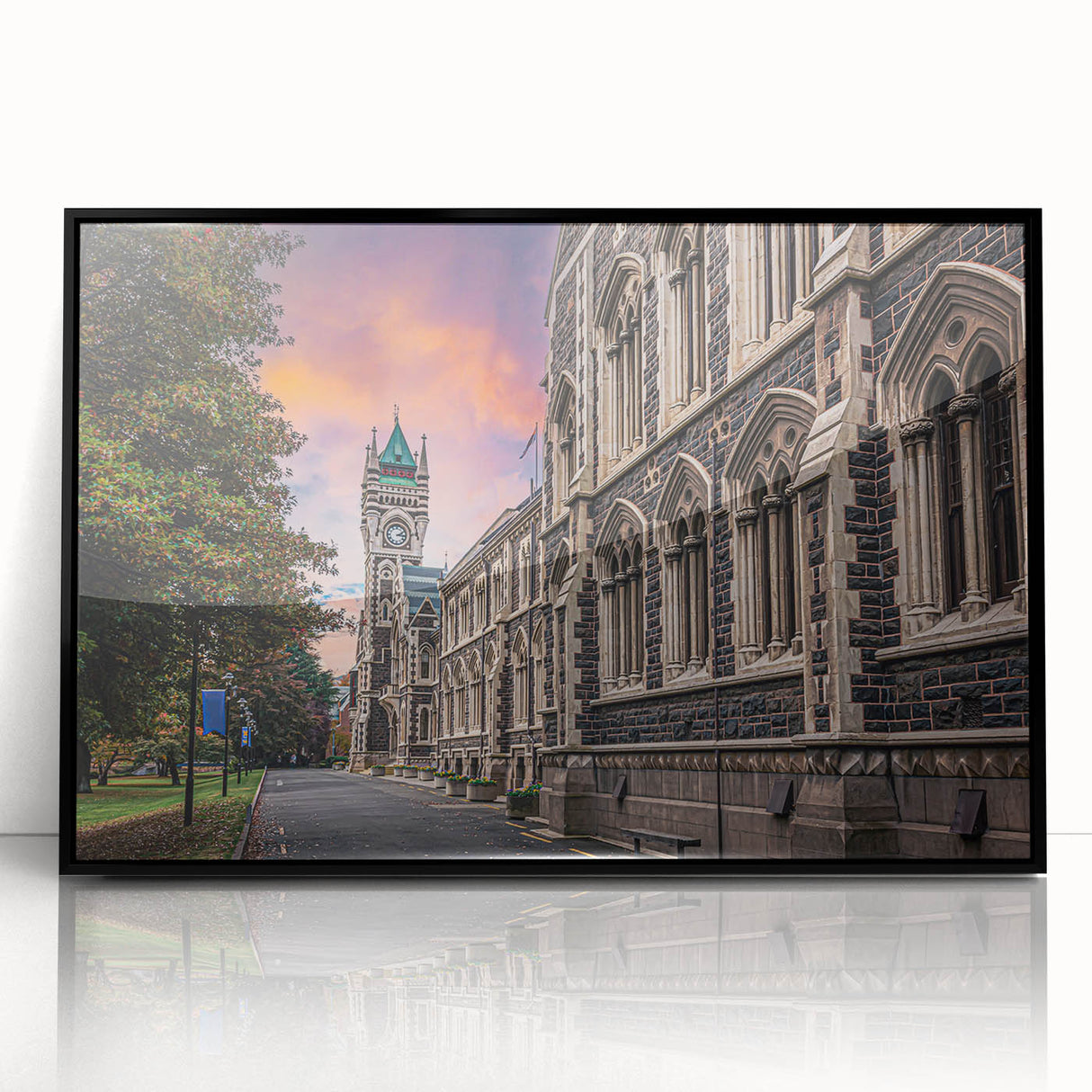 Large abstract wall art of Otago, New Zealand in muted earth tones on a framed acrylic.