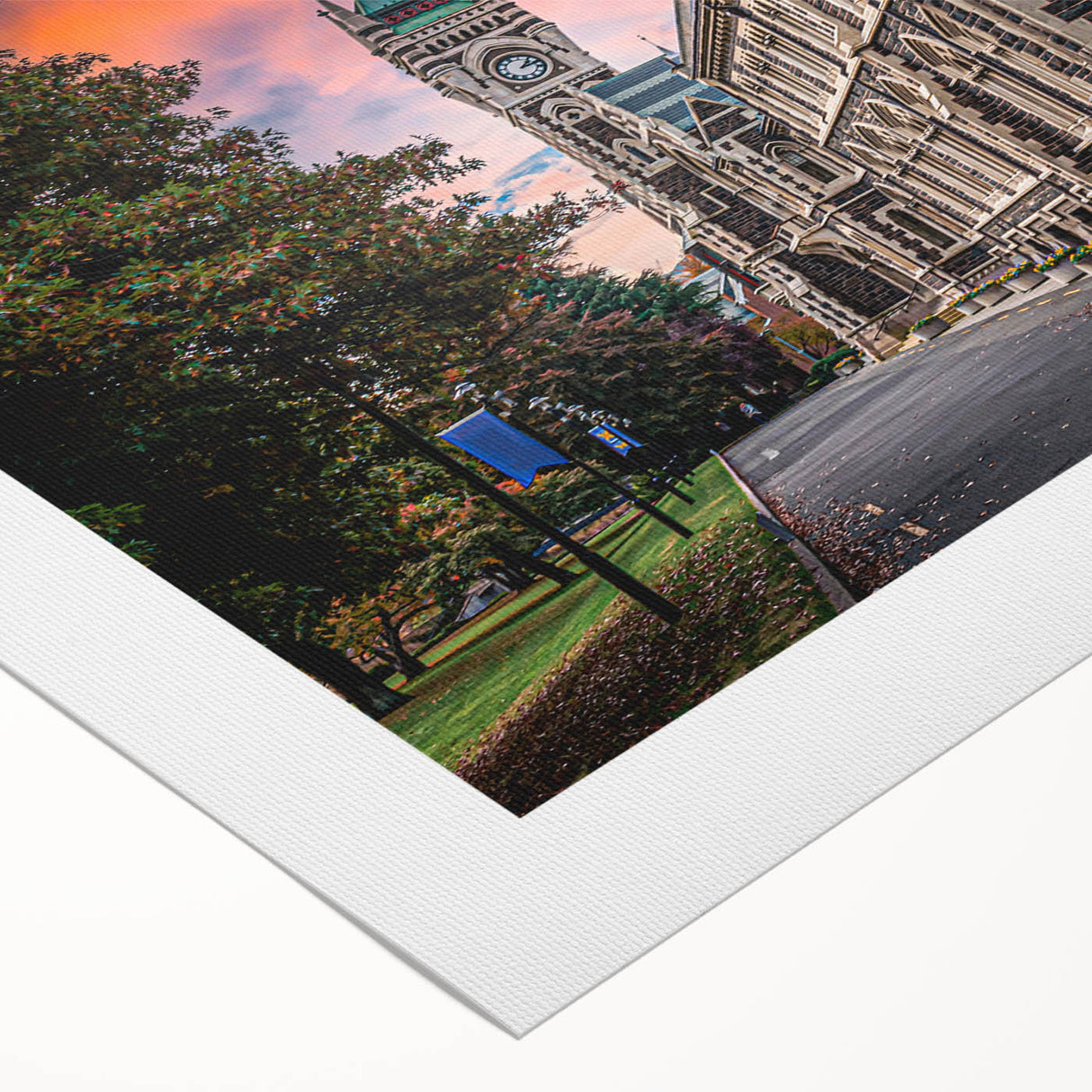 Art deco poster of Otago, New Zealand scenery on rolled canvas, featuring muted earth tones, ideal for dining room wall art.