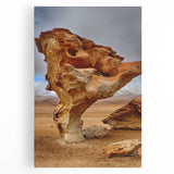 Black and white photo of Bolivian landscape on stretched canvas, ideal for kitchen wall art.