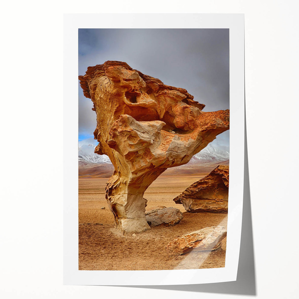Extra large rolled print of a Bolivian landscape with vibrant greenery and mountains, ideal for art wall dining room.