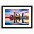 Extra large abstract art print of colorful, textured Arkansas scenery on a black framed canvas, ideal for living room decor.
